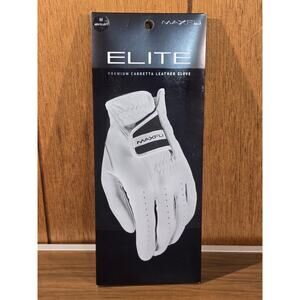 Golf Glove - MEN'S MEDIUM (M) LEFT Maxfli Elite Premium Cabretta Leather - New